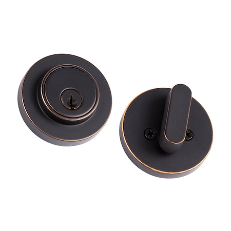 Sure-Loc Hardware Sure-Loc Hardware Modern Single Cylinder Deadbolt, Vintage Bronze DB201-MD 11P